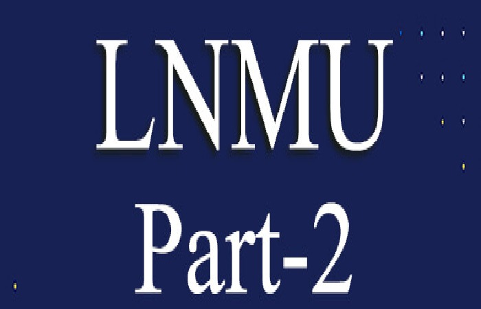 LNMU Part 2 Exam Date 2021