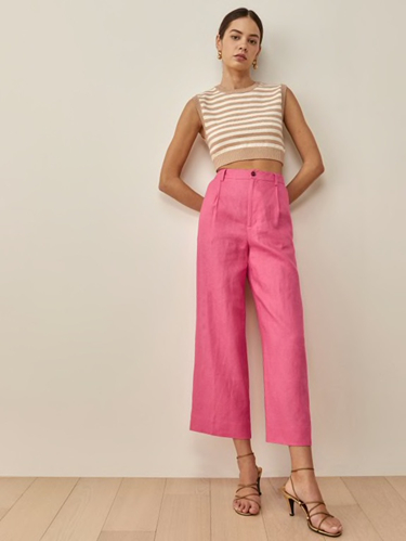 The Tommy Linen Pant in Snapdragon
