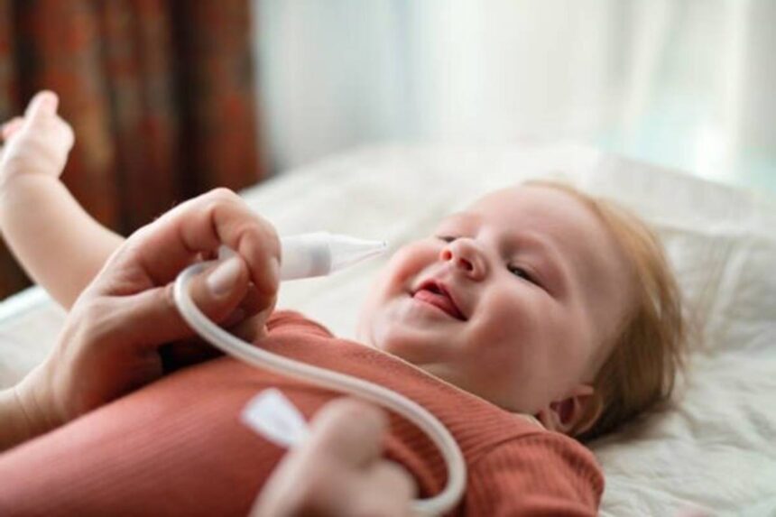 Bulb Syringe on a Newborn