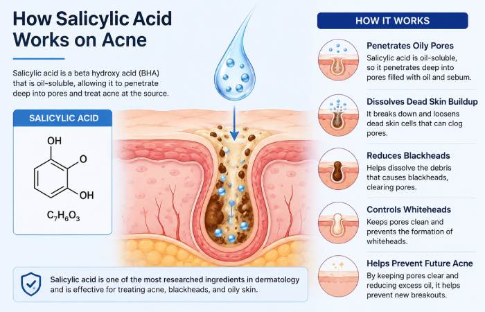 how salicylic acid treats acne